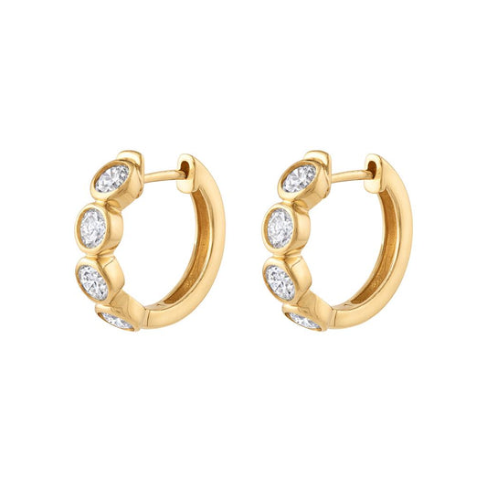 LaViano Fashion 14K Yellow Gold Diamond Earrings