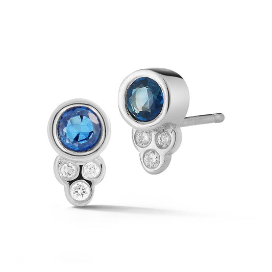 Barbela Design 14K White Gold Sapphire Susie Diamond Earrings