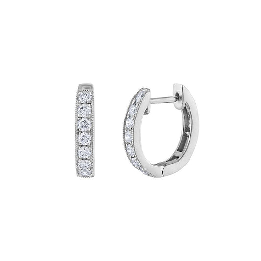 LaViano Fashion 18K White Gold Diamond Earrings