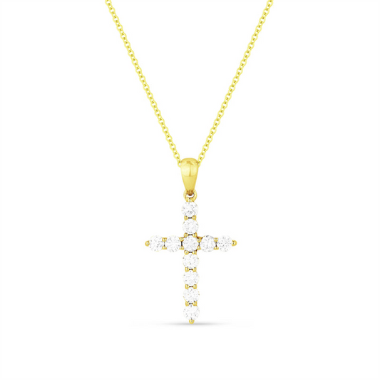 LaViano Fashion 14K Yellow Gold Diamond Cross