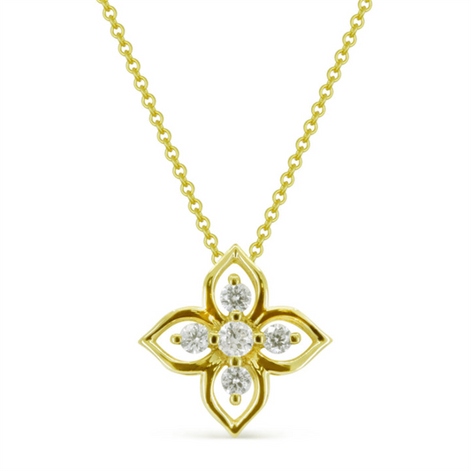 LaViano Fashion 14K Yellow Gold Diamond Pendant