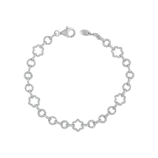 LaViano Fashion 18K White Gold Diamond Bracelet