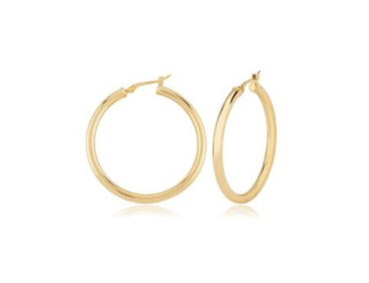 Laviano Fashion 14K Yellow Gold Earrings 2.5 x 25 MM