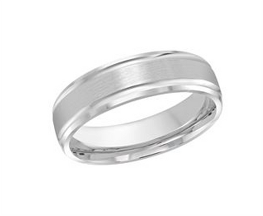 LaViano Fashion 14K White Gold Wedding Band 6MM Size 10