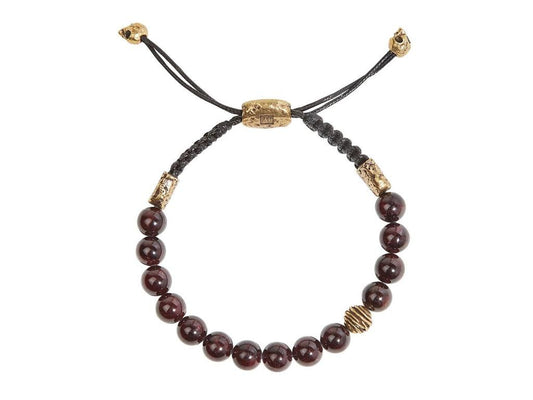 John Varvatos Brass and Garnet Bracelet