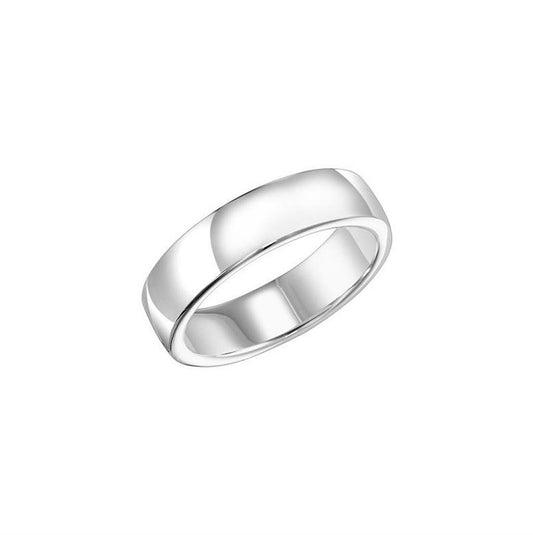 LaViano Fashion Platinum Wedding Band 6MM Size 9