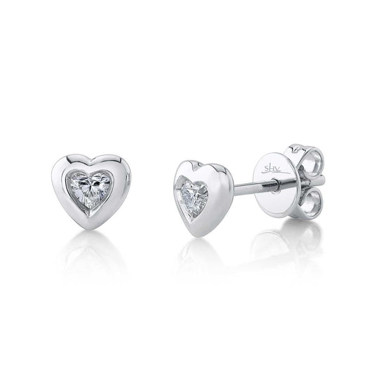 LaViano Fashion 14K White Gold Diamond Earrings
