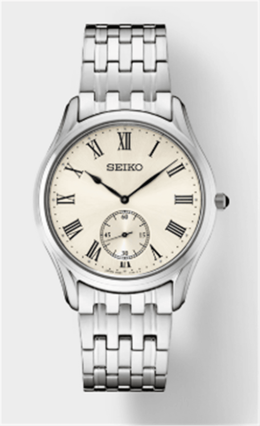 Seiko Essentials Stainless Steel Quartz Ivory Dial SRK047