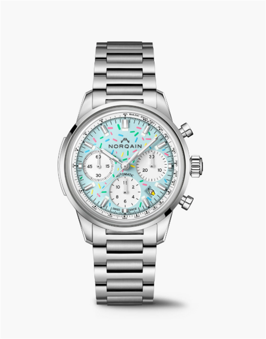 Norqain Freedom Chrono 40mm Enjoy Life Sprinkles Blue Raspberry Watch