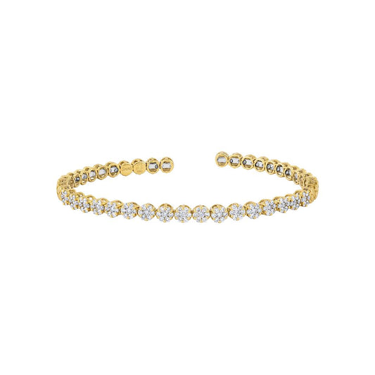 Simon G 18K Yellow Gold Diamond Cuff Bracelet