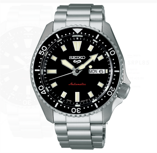 Seiko 5 Sport SS Automatic Black Dial - SRPPL85