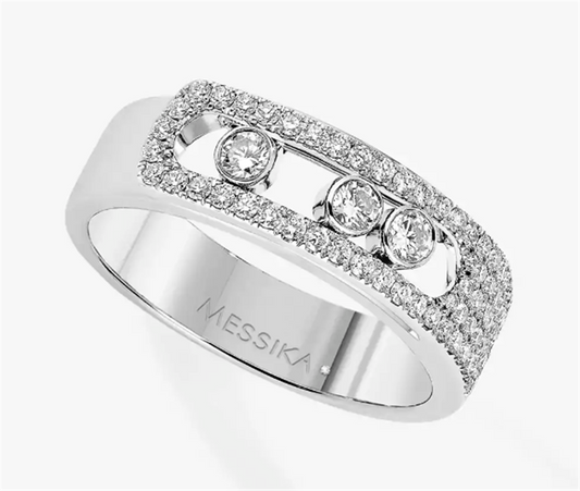 Messika 18K White Gold Diamond Move Noa Ring