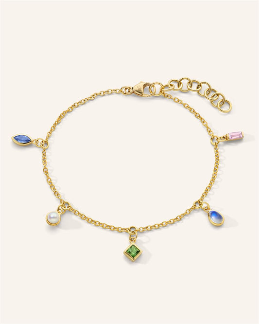 Monica Rich Kosann 18K Yellow Gold Colored Stone Bracelet