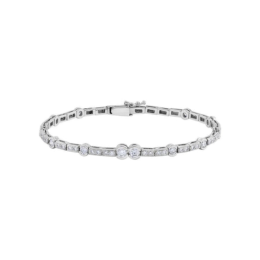 LaViano Fashion 18K White Gold Diamond Bracelet