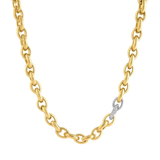 LaViano Fashion 18K Two Tone Diamond Necklace