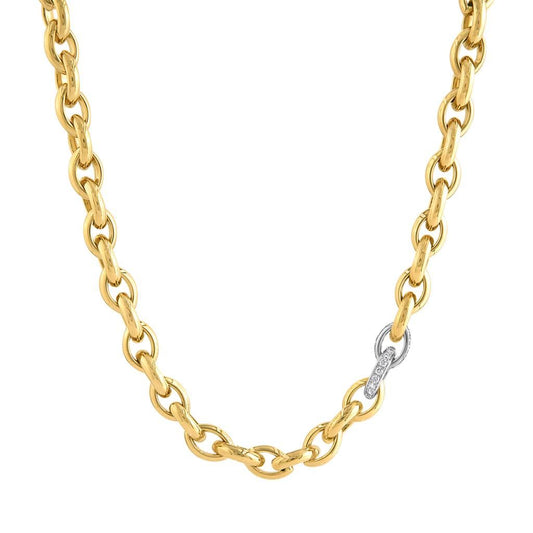 LaViano Fashion 18K Two Tone Diamond Necklace