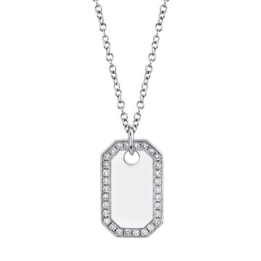 Shy Creation 14K White Gold Diamond Pendant