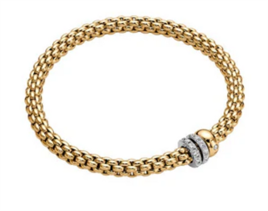 FOPE 18K Yellow Gold Bracelet Diamonds