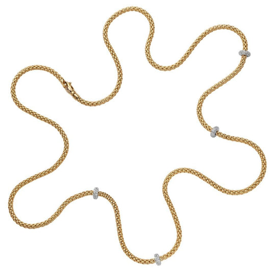FOPE 18K Yellow Gold Diamond Necklace
