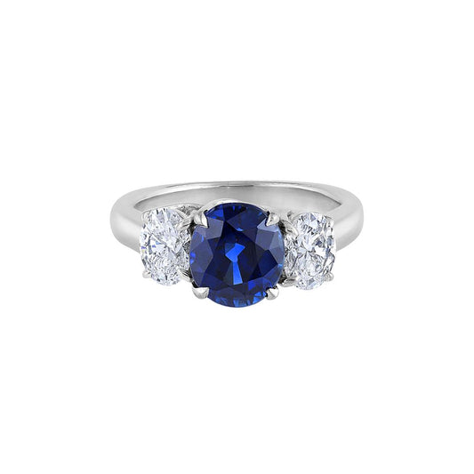 LaViano Fashion Platinum Sapphire and Diamond Ring