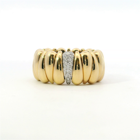 extensibles 18K Yellow Gold Diamond Ring Diamonds .18 Carats