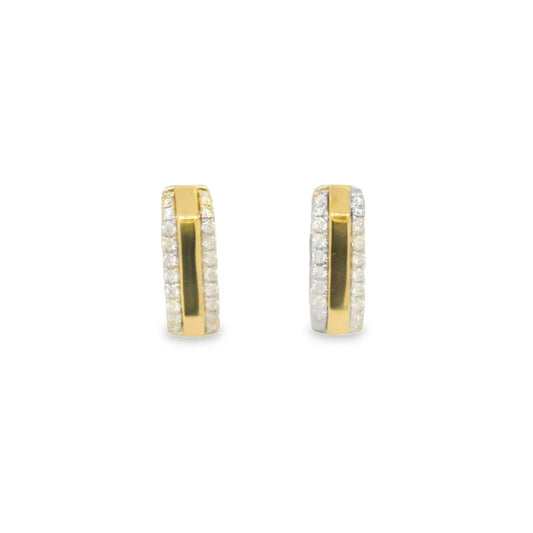 LaViano Fashion 18K Yellow Gold Diamond Earrings
