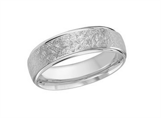 LaViano Fashion 14K White Gold Wedding Band 6MM Size 10