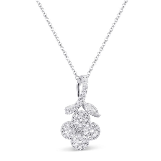 LaViano Fashion 14K White Gold Diamond Pendant