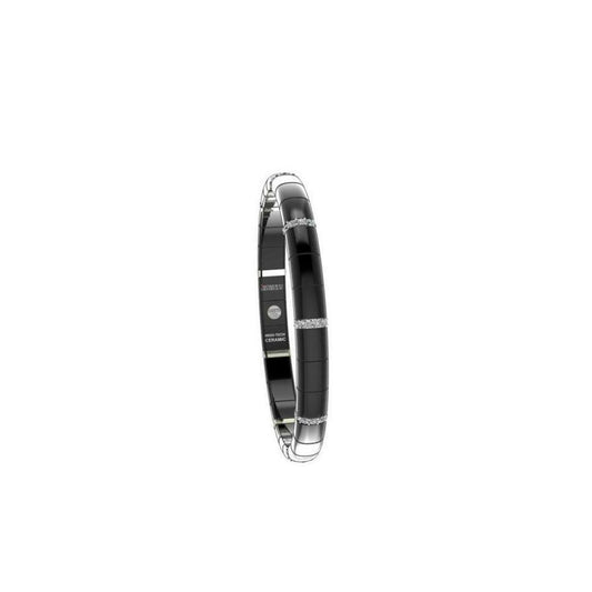 Roberto Demeglio 18K White Gold Black Ceramic and Diamond Bracelet
