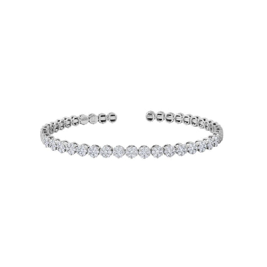 Simon G 18K White Gold Diamond Cuff Bracelet