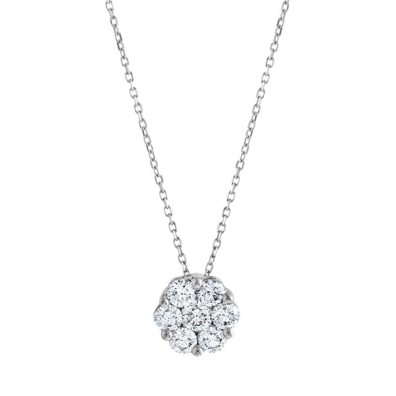 LaViano Fashion 14K White Gold Diamond Necklace