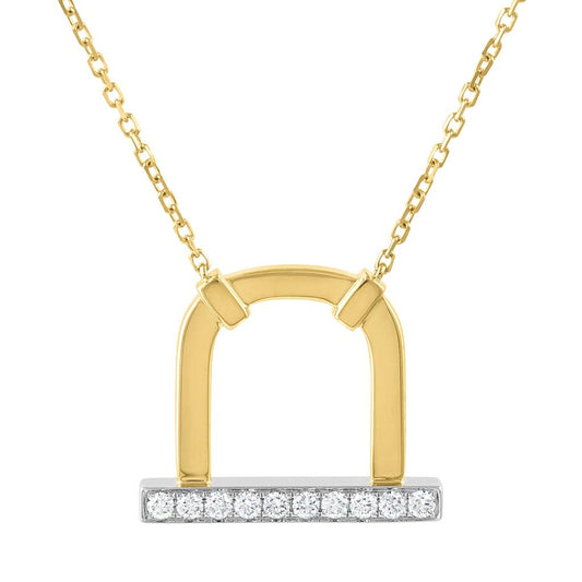 Pe Jay Creations 14K Two Tone Diamond Pendant