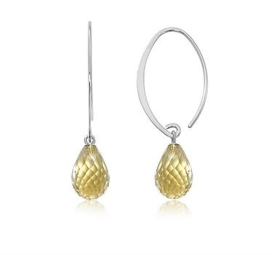 LaViano Fashion Sterling Silver Citrine Earrings