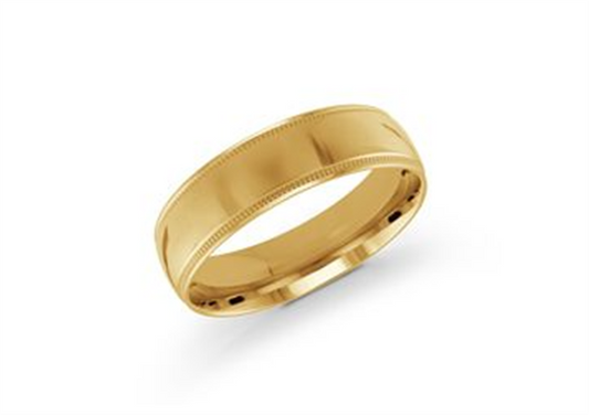 LaViano Fashion 14K Yellow Gold Wedding Band 6MM Size 10