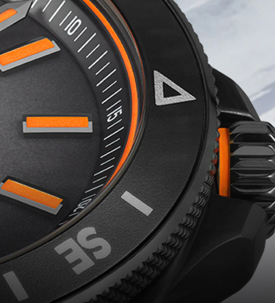 Norqain Adventure NEVEREST 40mm Limited Edition Black DLC Orange Strap Watch