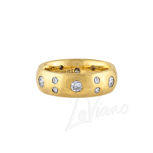 LaViano Fashion 18K Yellow Gold Diamond Band