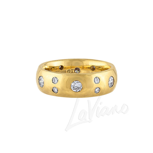 LaViano Fashion 18K Yellow Gold Diamond Band