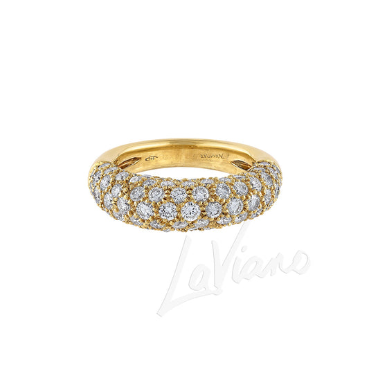 LaViano Fashion 18K Yellow Gold Diamond Band
