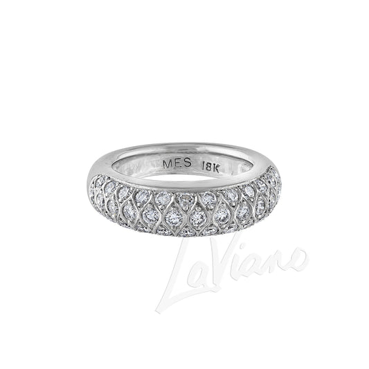 LaViano Fashion 18K White Gold Diamond Band