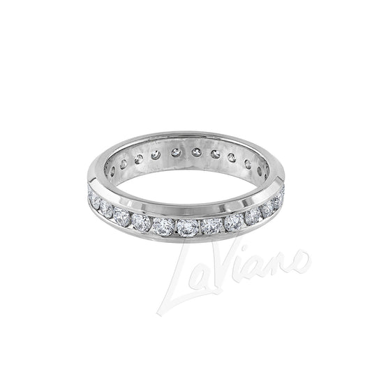 LaViano Fashion Platinum Diamond Eternity Wedding Band