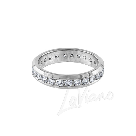 LaViano Fashion Platinum Diamond Eternity Wedding Band