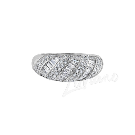 LaViano Fashion 18K White Gold Diamond Band