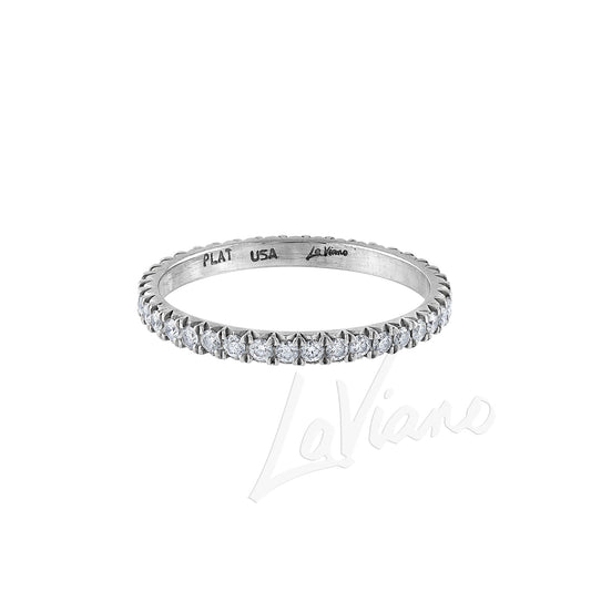 LaViano Fashion Platinum Diamond Eternity Wedding Band