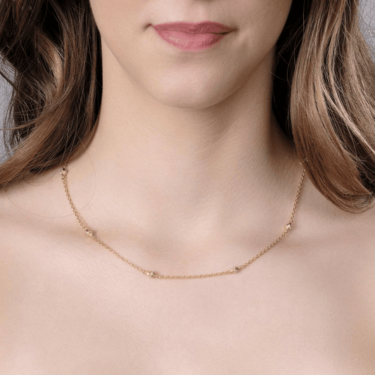 Gurhan 22K Spell Gold Station Diamond Necklace