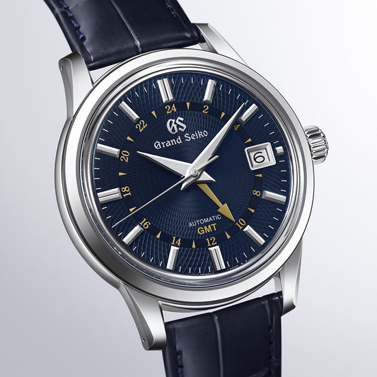 GRAND SEIKO SS MECHANINCAL AUTO 3 DAY GMT BLUE DIAL MODLE : SBGM257