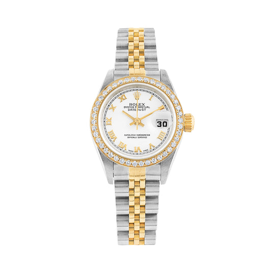 Rolex 26MM Datejust Two Tone Diamond Bezel 79173