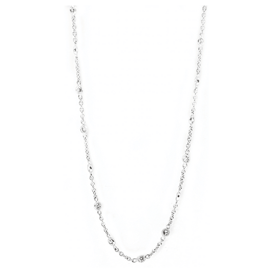 LaViano Fashion 18K White Gold Diamond Necklace