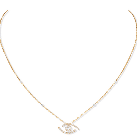 Messika 18K Yellow Gold Lucky Eye Diamond Necklace