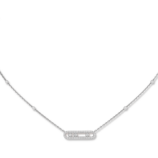 Messika 18K White Gold Baby Move Diamond Necklace