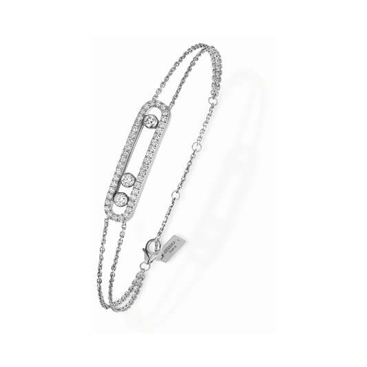 Messika 18K White Gold Move Classic Diamond Bracelet
